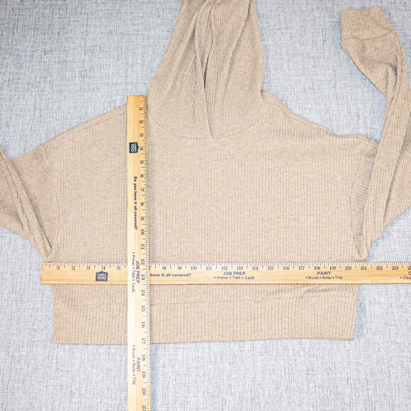 ALO Yoga Women's Muse Hoodie Ribbed Hravel Heather - Picture 9 of 9